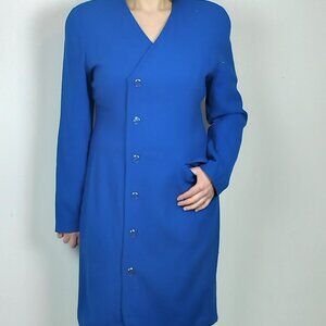 Vintage‎ Simon Chang Wool Coat Dress Made in Hong Kong Size 10